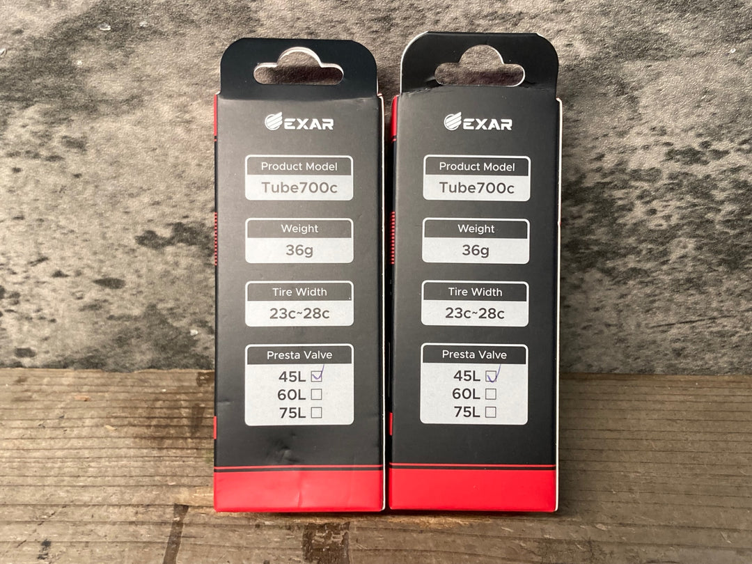 JB409 EXAR TPUチューブ 700C 23-28C バルブ長45mm 2本セット