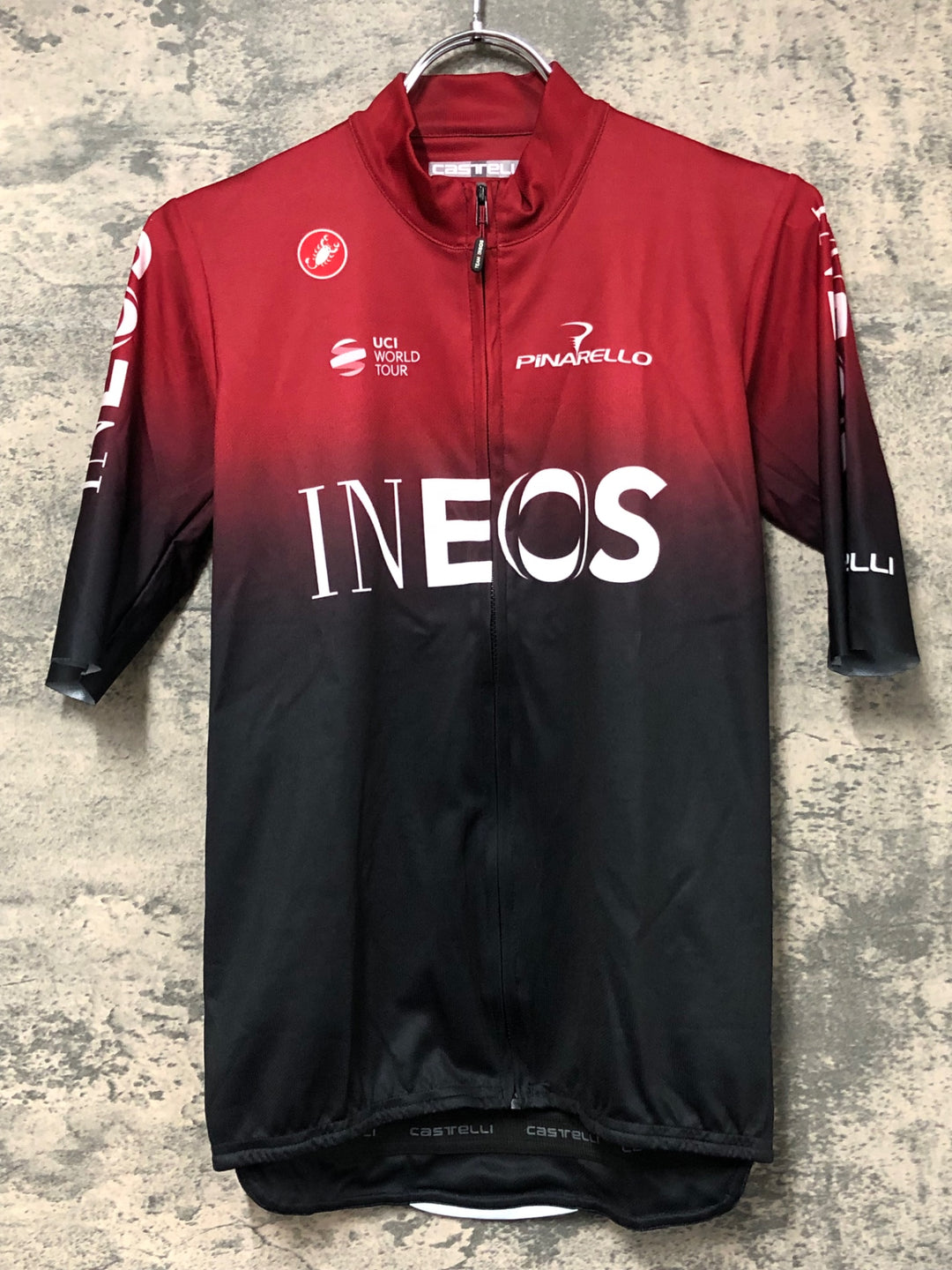 JV727 カステリ CASTELLI チームイネオス TEAM INEOS 半袖 サイクルジャージ 黒赤 M
