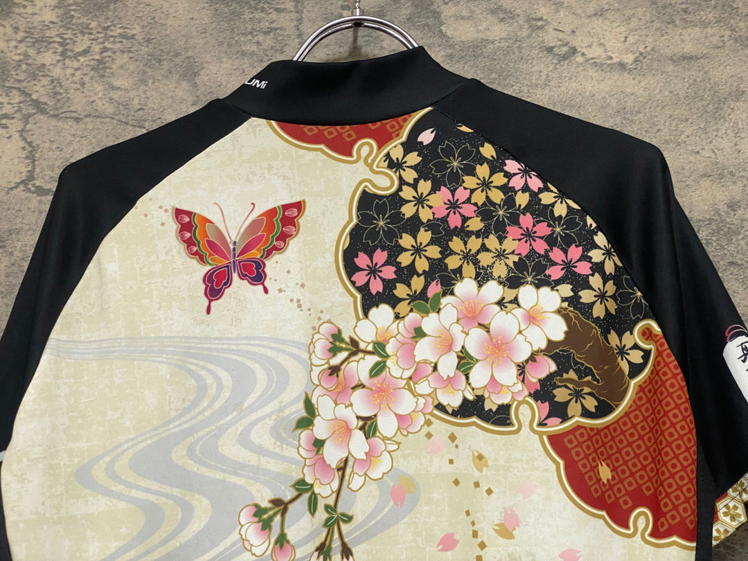 JU136 パールイズミ PEARL iZUMi 半袖 サイクルジャージ L 桜 総柄