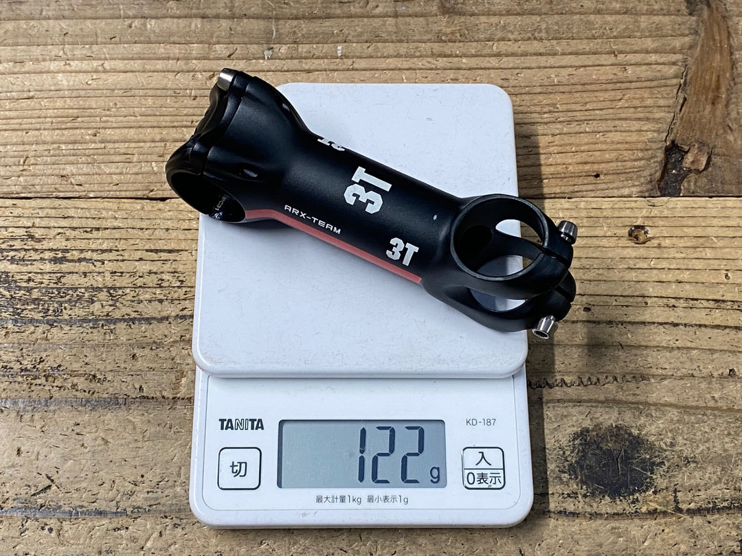 KQ922 3T ARX-TEAM アルミ ステム 100mm 17° Φ31.8 黒 ※ステムボルト1個欠品
