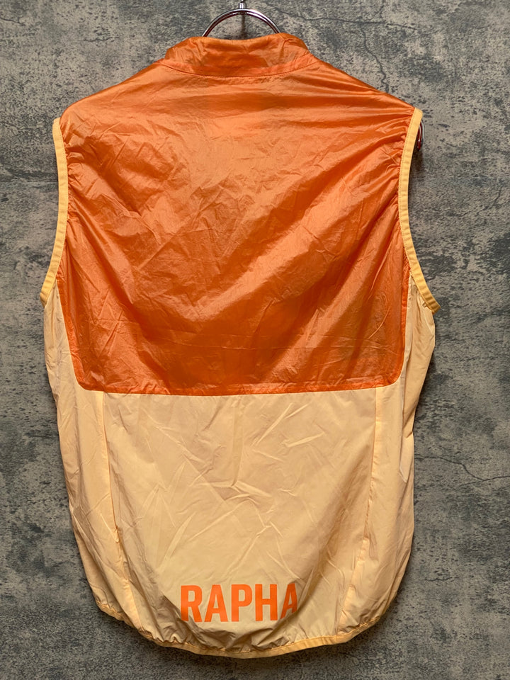 JQ366 ラファ Rapha PRO TEAM INSULATED GILET ジレ サイクルベスト オレンジ M 裏起毛