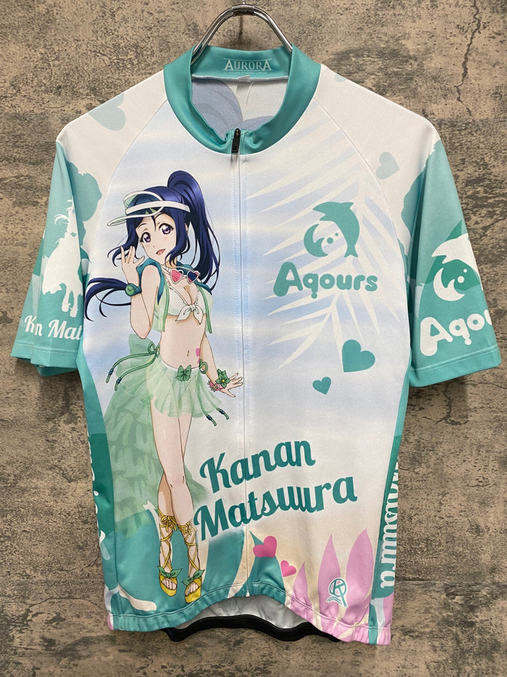 KA076 アウローラ AURORA 半袖 サイクルジャージ 緑 XL ラブライブ！サンシャイン!! 2022 松浦果南 痛ジャージ