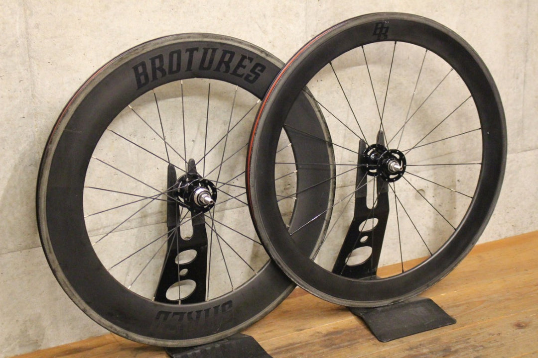 ブローチャーズ BROTURES SHRED 両切り ピスト カーボン ホイールセット 700C ナローリム 【福岡店】