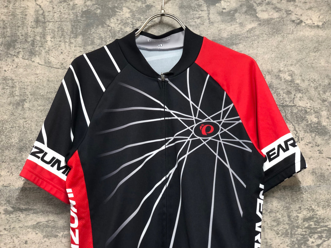 KK342 パールイズミ PEARL iZUMi 半袖 サイクルジャージ 黒 赤 L