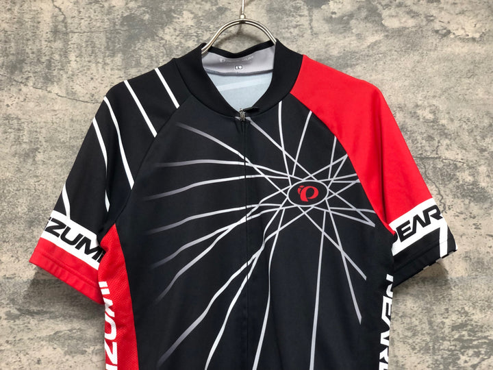 KK342 パールイズミ PEARL iZUMi 半袖 サイクルジャージ 黒 赤 L