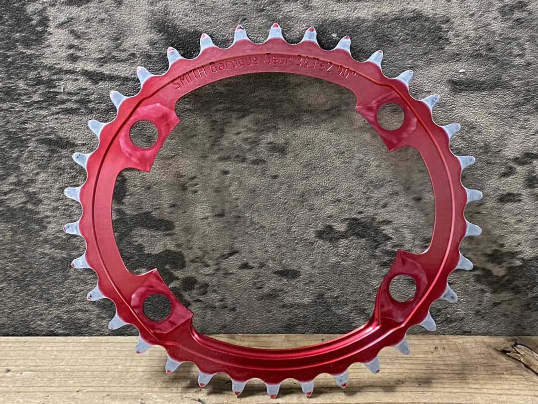 JT416 スミス SMITH バロックギア BAROQUE GEAR 楕円 インナーチェーンリング 34T 赤