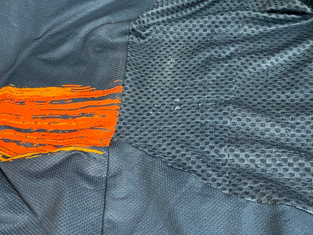 KB220 カステリ CASTELLI 半袖 サイクルジャージ グレー オレンジ XXL メッシュ ※反射部劣化 ほつれ