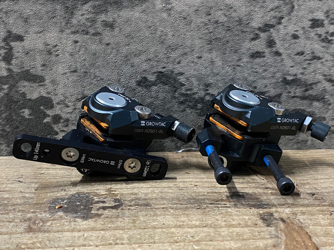 KQ599 グロータック GROWTAC EQUAL DBR-X0501-SL ディスクブレーキキャリパー フラットマウント 前後セット