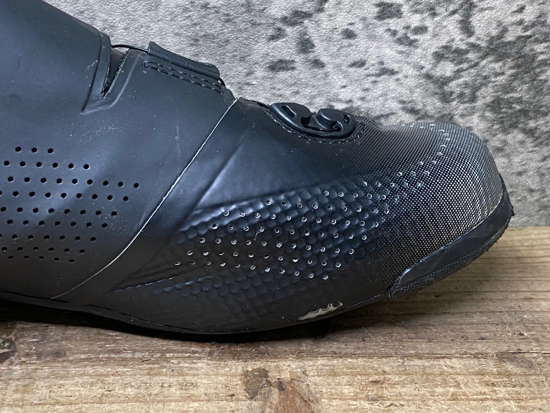JP136 シマノ SHIMANO PC7 SHRC702M WIDE ビンディングシューズ 3穴 BOA シルバー 黒 EU41