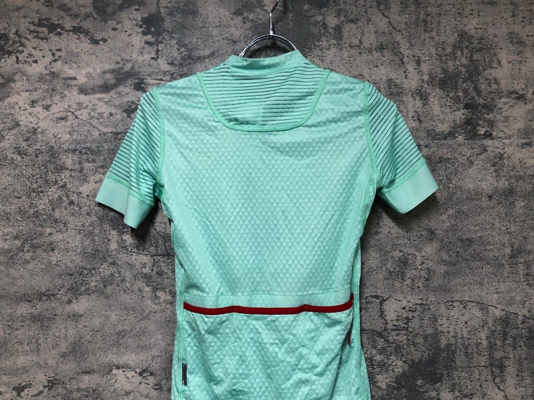 JS976 カフェドシクリステ Cafe du Cycliste Micheline women 半袖 サイクルジャージ ターコイズ XS レディース