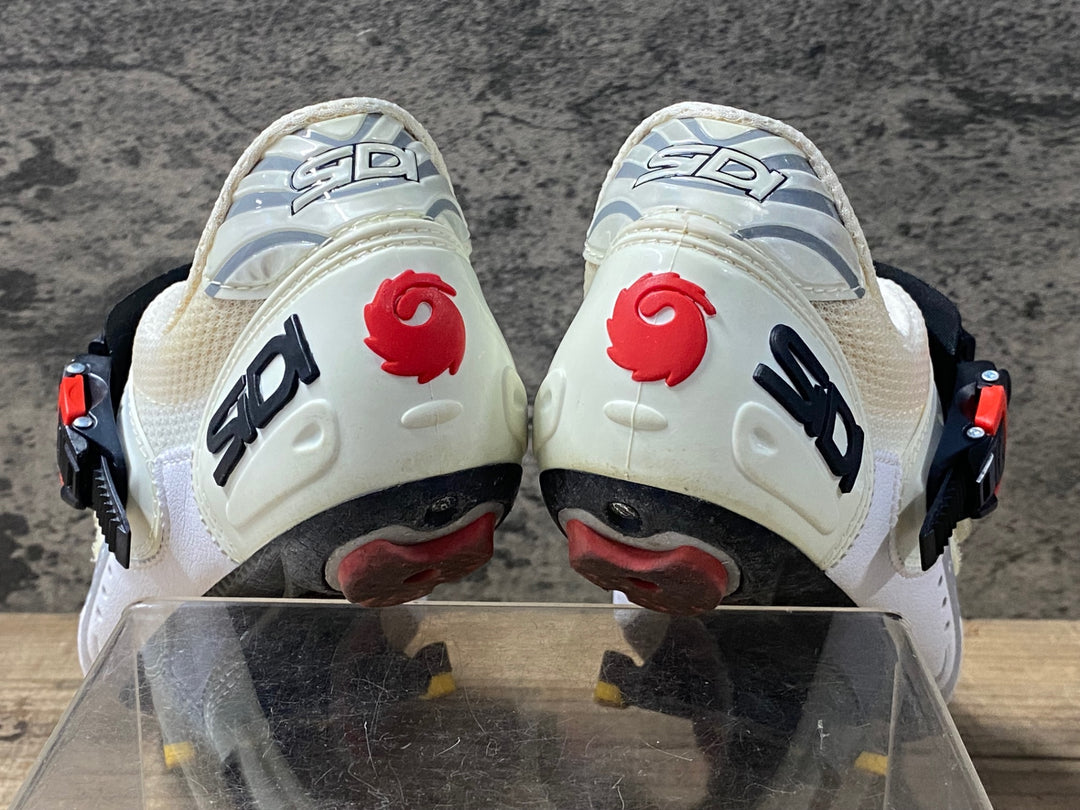 KE016 シディ SIDI Genius 5 Fit CARBON ビンディングシューズ 白 EU42 3穴