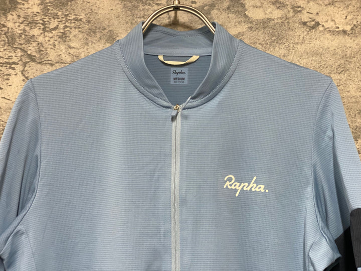 KH709 ラファ Rapha CLASSIC FLYWEIGHT JERSEY 半袖 サイクルジャージ 水色 M