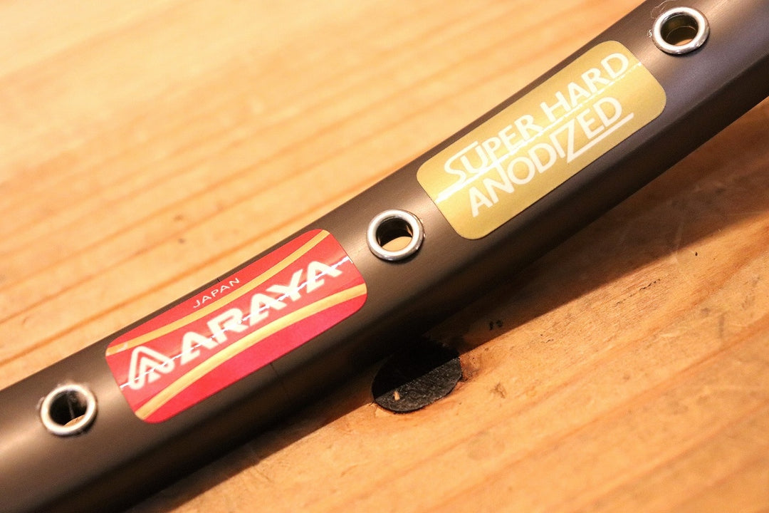 アラヤ ARAYA スーパーハード アノダイズド SUPERHARD ANODIZED アルミ チューブラー リム 40H 2本セット 　【芦屋店】