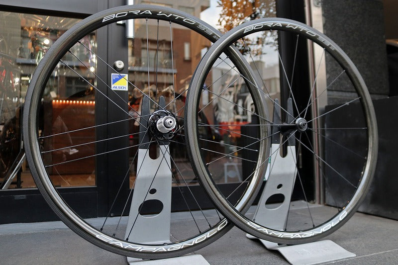 カンパニョーロ Campagnolo ボーラ BORA WTO 33 カーボン チューブレス ホイールセット シマノ12/11速 ワイドリム 19C 【東京南麻布店】