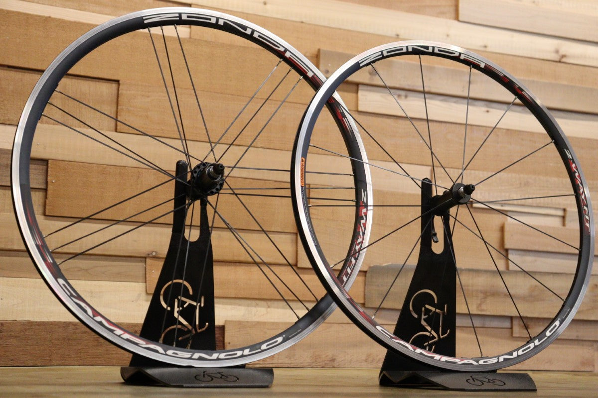 カンパニョーロ Campagnolo ゾンダ ZONDA 2way-fit アルミ チューブレス ホイールセット シマノ12/11S ナローリム  15C【立川店】