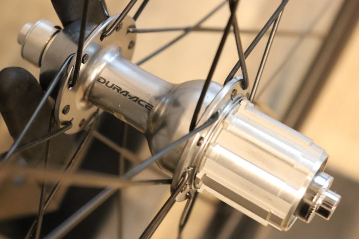 シマノ SHIMANO DURA-ACE FH-7801 ノーブランドカーボンリム 手組み リアホイール チューブラー シマノ 10S専用 18mm【さいたま浦和店】