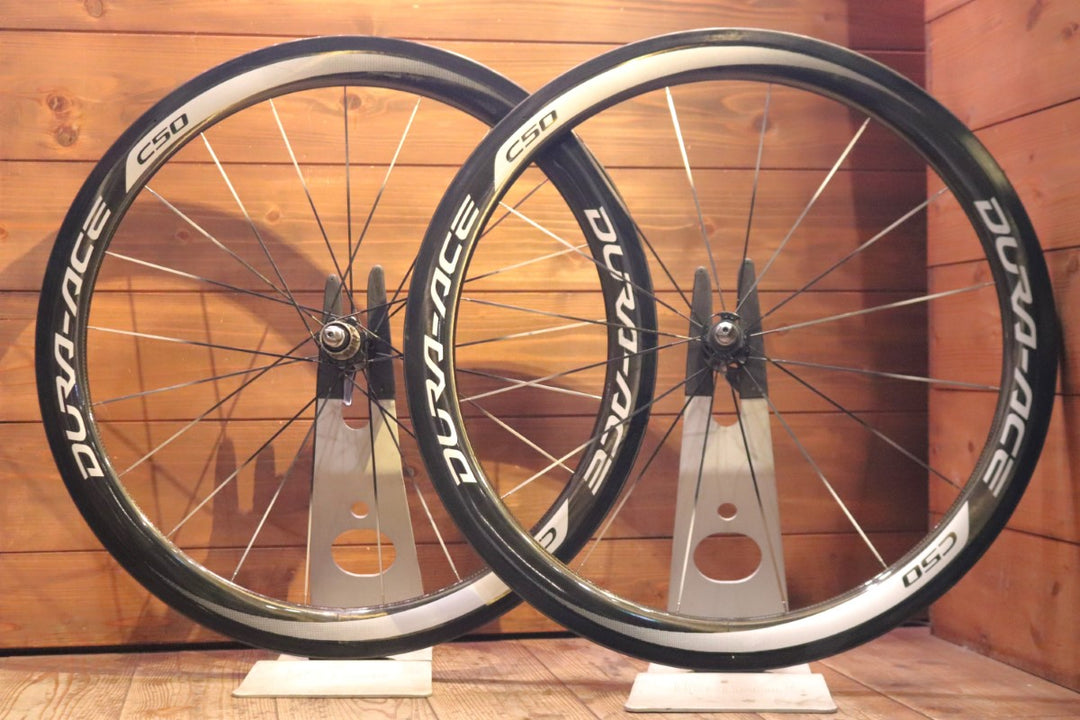 シマノ SHIMANO デュラエース DURA-ACE WH-9000 C50 TU カーボン チューブラー ホイールセット シマノ12/11S ワイドリム 24mm 【南麻布店】