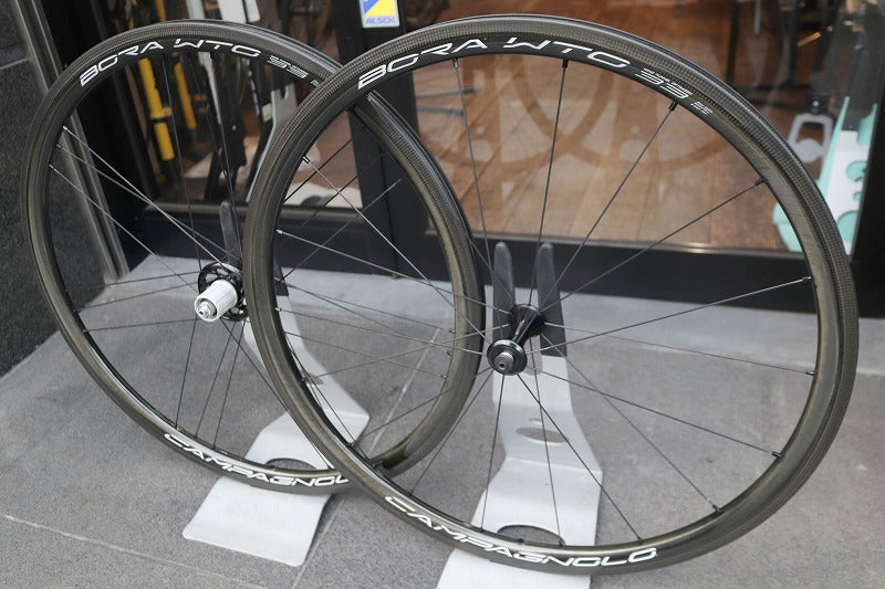 カンパニョーロ Campagnolo ボーラ BORA WTO 33 カーボン チューブレス ホイールセット シマノ12/11速 ワイドリム 19C 【東京南麻布店】