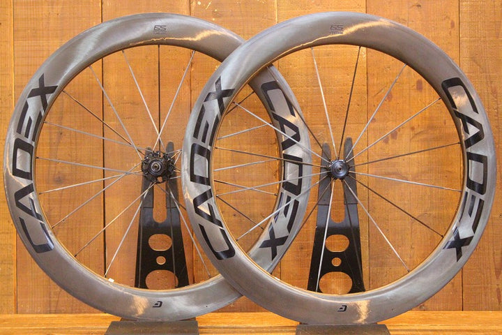 カデックス CADEX 65 TUBELESS カーボン チューブレス シマノ 11S ワイドリム フックレス ホイールセット 【芦屋店】