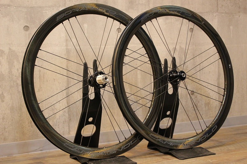 美品！ カンパニョーロ CAMPAGNOLO ボーラ BORA WTO 45 DB カーボン チューブレス DISC ホイールセット シマノ 11/12S 19C【名古屋店】