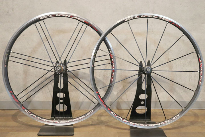 カンパニョーロ Campagnolo ユーラス EURUS アルミ クリンチャー ホイールセット シマノ10S 15C【軽快なナローリム】【さいたま浦和店】