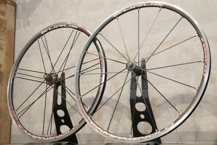 カンパニョーロ Campagnolo ユーラス EURUS アルミ クリンチャー ホイールセット シマノ10S 15C【軽快なナローリム】【さいたま浦和店】