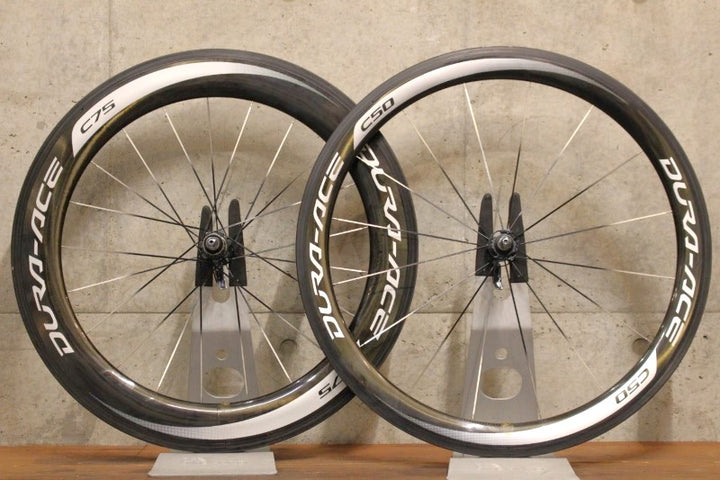 シマノ SHIMANO デュラエース DURA-ACE WH-9000 C75 C50 カーボン チューブラー ホイールセット シマノ 11S ディープリム 【福岡店】