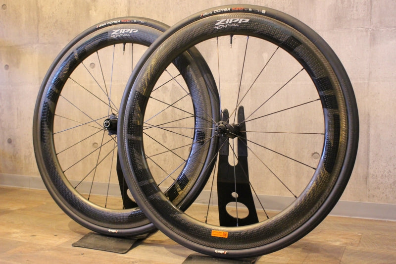 美品！ ジップ ZIPP 404 NSW カーボン チューブレスレディ ホイールセット シマノ 11s ワイドリム 19C 【名古屋店】