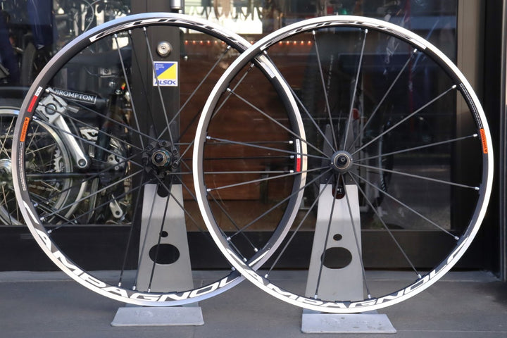 カンパニョーロ CAMPAGNOLO ユーラス EURUS 2WAY-FIT MEGA G3 アルミ チューブレス ホイールセット シマノ10S ナローリム 15C 【東京南麻布店】