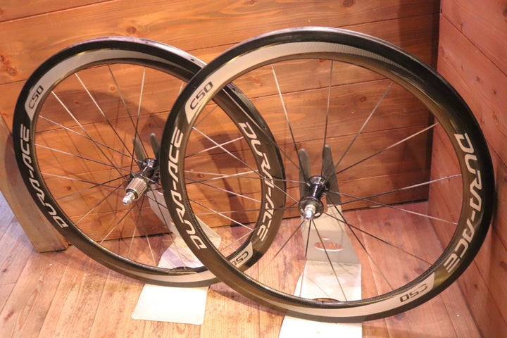 シマノ SHIMANO デュラエース DURA-ACE WH-9000 C50 TU カーボン チューブラー ホイールセット シマノ12/11S ワイドリム 24mm 【南麻布店】