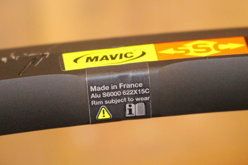 マヴィック MAVIC アールシス R-SYS SLR アルミ クリンチャー ホイールセット シマノ11S ナローリム 15C 【芦屋店】