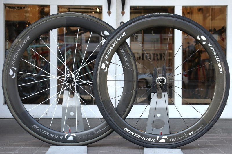 ボントレガー BONTRAGER アイオロス Aeolus 5 D3 カーボン チューブラー ホイールセット シマノ12/11S 【横浜店】