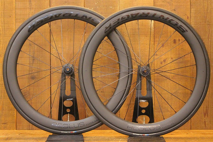 未使用 ボントレガー BONTRAGER アイオロス エリート AEOLUS ELITE 50 TLR DISC カーボン チューブレスレディ シマノ 11S/12S  ワイドリム ホイールセット 【芦屋店】