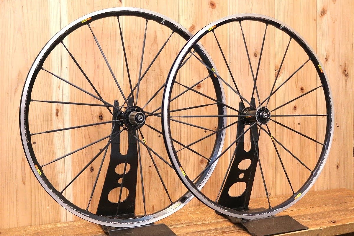 マヴィック MAVIC キシリウム KSYRIUM SL SUPER LIGHT PREMIUM アルミ クリンチャー シマノ 11S/12S  ナローリム 15C ホイールセット 【芦屋店】