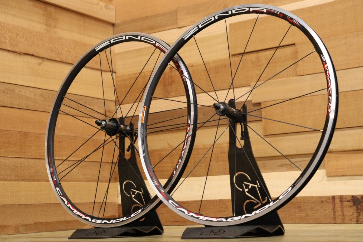 カンパニョーロ Campagnolo ゾンダ ZONDA 2way-fit アルミ チューブレス ホイールセット シマノ12/11S ナローリム  15C【立川店】