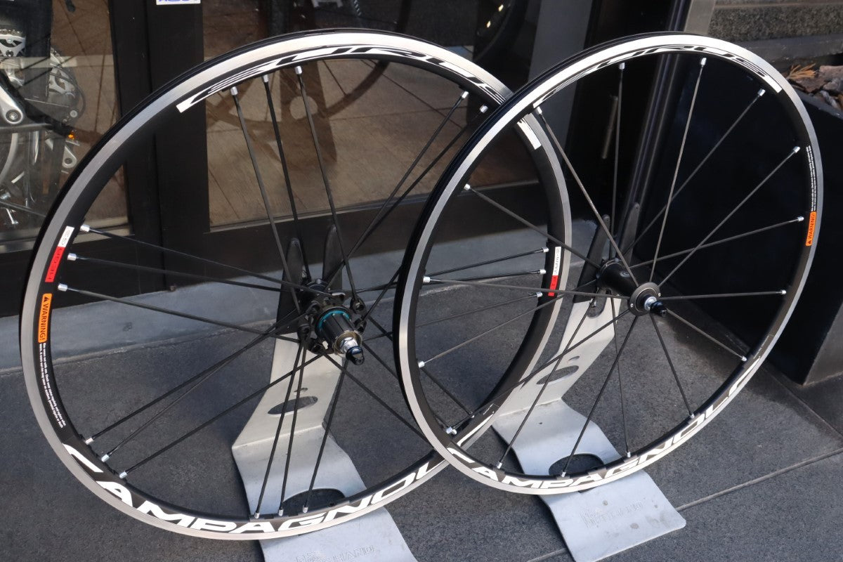 カンパニョーロ CAMPAGNOLO ユーラス EURUS 2WAY-FIT MEGA G3 アルミ チューブレス ホイールセット シマノ10S  ナローリム 15C 【東京南麻布店】