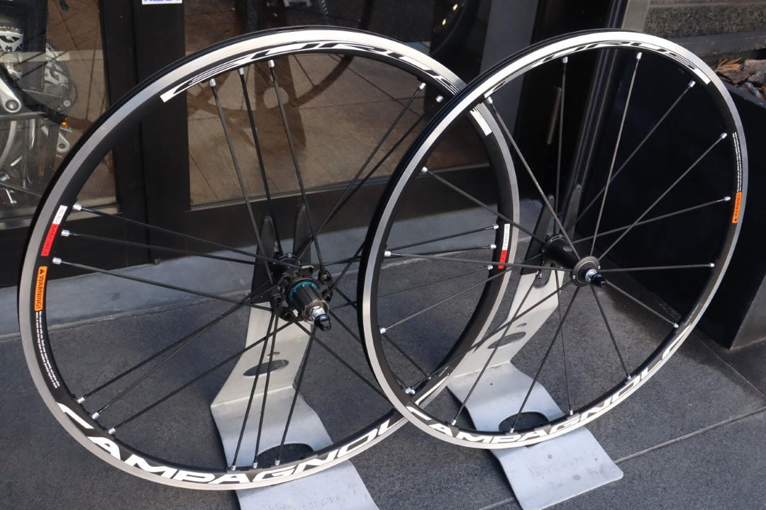 カンパニョーロ CAMPAGNOLO ユーラス EURUS 2WAY-FIT MEGA G3 アルミ チューブレス ホイールセット シマノ10S ナローリム 15C 【東京南麻布店】