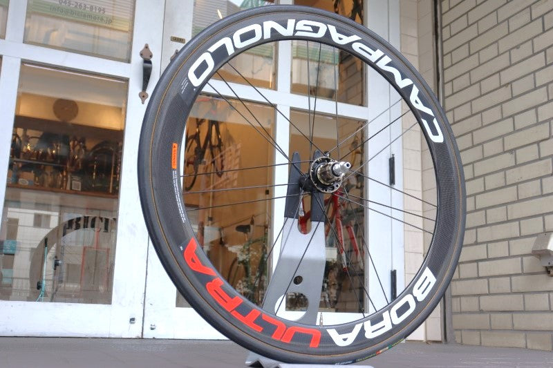 カンパニョーロ Campagnolo ボーラウルトラ BORA ULTRA 50 カーボン チューブラー リアホイール シマノ10S ナローリム 【横浜店】