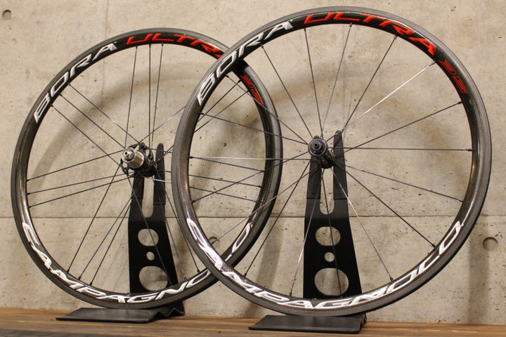 美品！カンパニョーロ Campagnolo ボーラウルトラ BORA ULTRA 35 カーボン チューブラー ホイールセット シマノ12/11S ワイドリム 【福岡店】