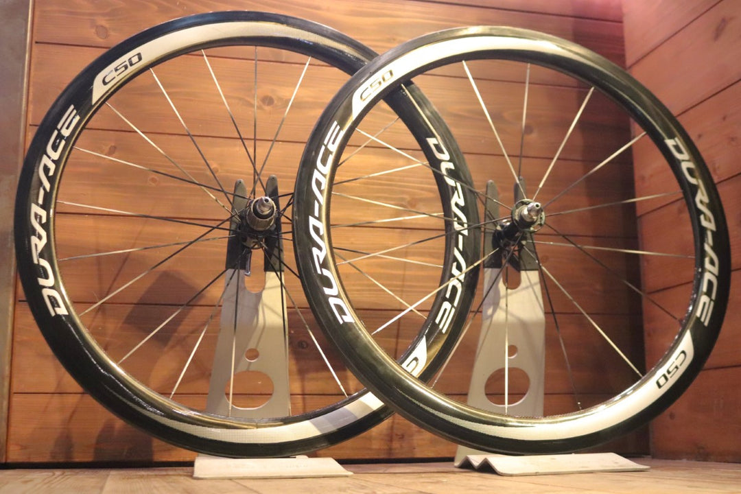 シマノ SHIMANO デュラエース DURA-ACE WH-9000 C50 TU カーボン チューブラー ホイールセット シマノ12/11S ワイドリム 24mm 【南麻布店】