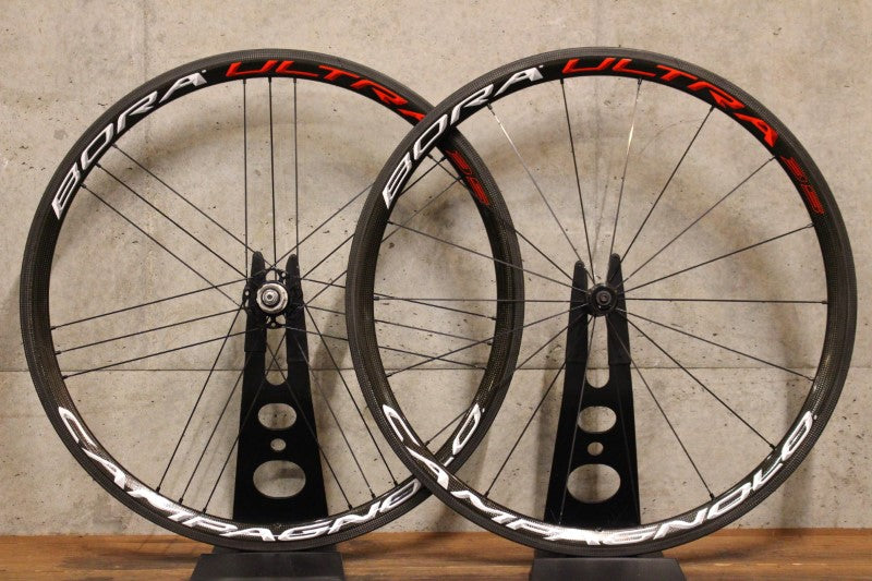 美品！カンパニョーロ Campagnolo ボーラウルトラ BORA ULTRA 35 カーボン チューブラー ホイールセット シマノ12/11S ワイドリム 【福岡店】