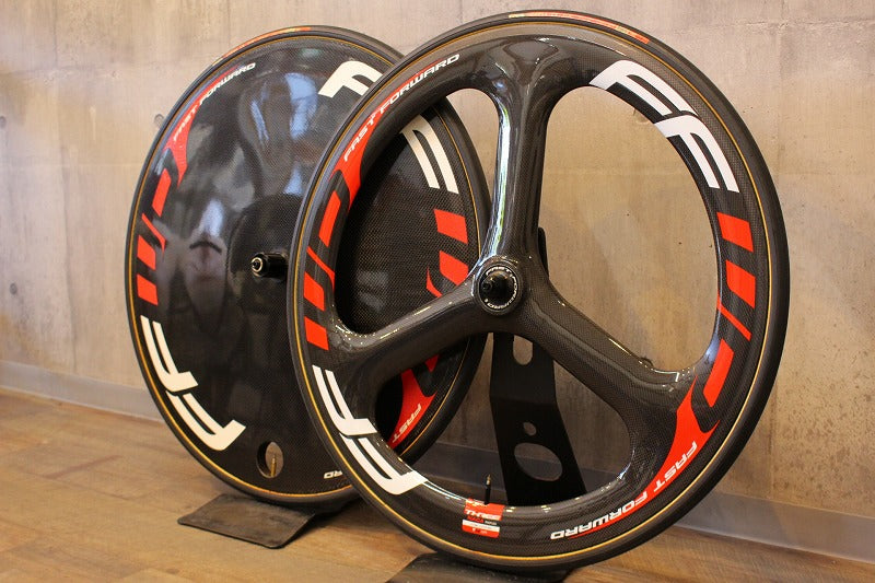 ファストフォワード FFWD THREE/DISC-T CARBON カーボン チューブラー バトン ディスクホイール ホイールセット シマノ11/12S 【名古屋店】