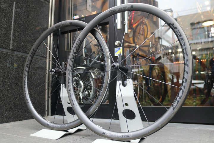 ボントレガー BONTRAGER アイオロス プロ AEOLUS PRO3 カーボン チューブレス ホイールセット シマノ12/11S ワイドリム 19C 【南麻布店】