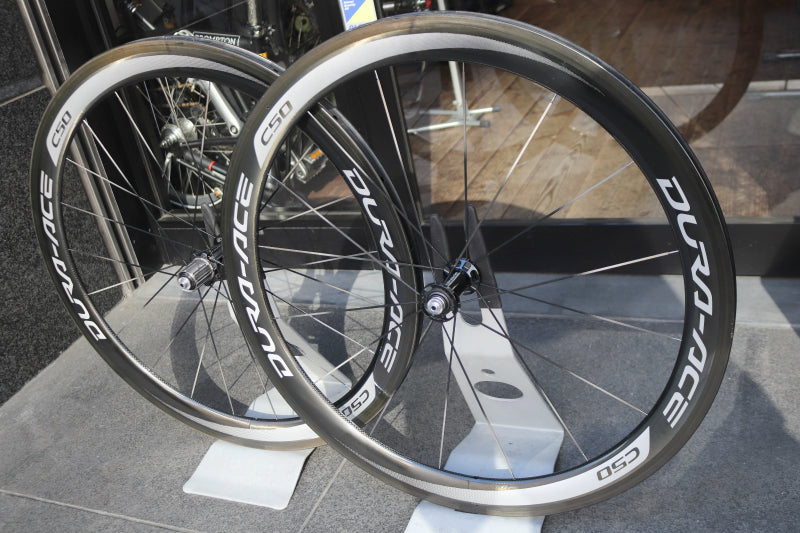 シマノ SHIMANO デュラエース DURA-ACE WH-9000 C50 TU カーボン チューブラー ホイールセット シマノ12/11S ワイドリム 24mm 【南麻布店】