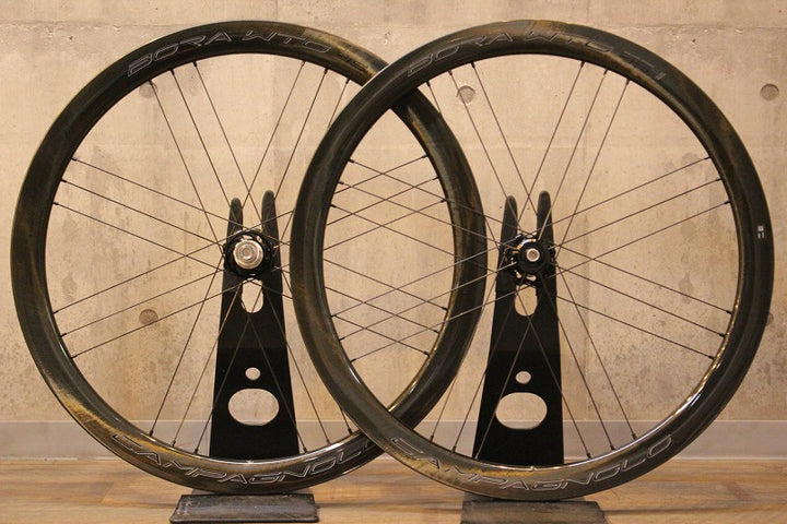 美品！ カンパニョーロ CAMPAGNOLO ボーラ BORA WTO 45 DB カーボン チューブレス DISC ホイールセット シマノ 11/12S 19C【名古屋店】