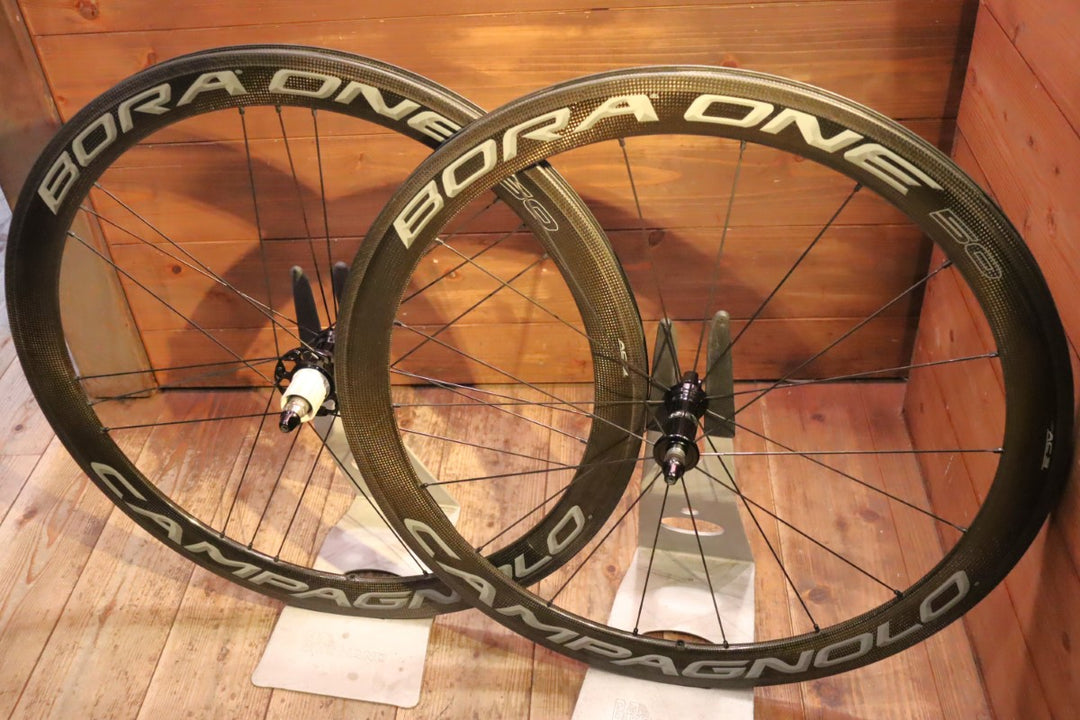 カンパニョーロ CAMPAGNOLO ボーラ BORA ONE 50 AC3 カーボン クリンチャー ホイールセット シマノ12/11S ワイドリム 17C 【東京南麻布店】